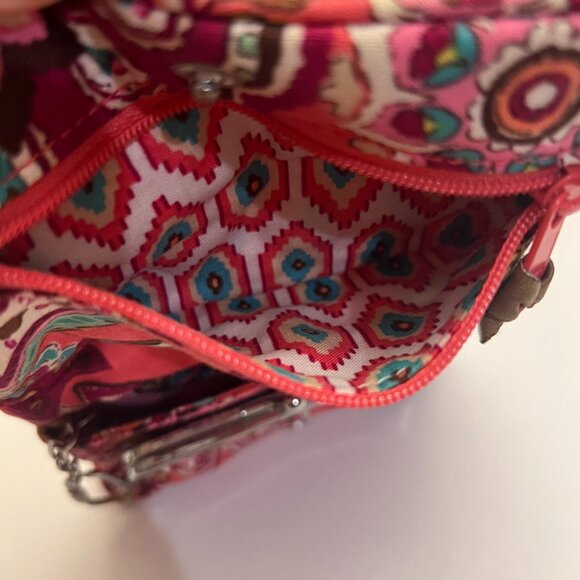 Vera Bradley Call Me Coral One For The Money Compact Taxi Wallet Vintage Y2K - Picture 5 of 10